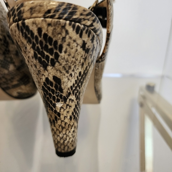 Steve Madden Tinah Faux Snakeskin Slingback Heels - Picture 5 of 11
